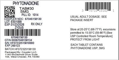 70710-1014-1 PHYTONADIONE 5MG_67046-1581-30.jpg label - 70710 1014 1 PHYTONADIONE 5MG 67046 1581 30